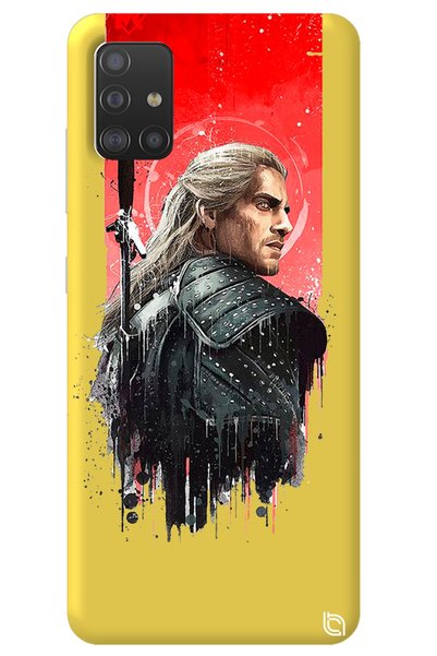 WANNA PROTECT Samsung A71 Yellow Color the Witcher Velvet Patterned Silicone ...