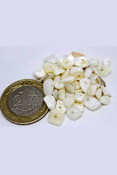 Yasamtohumu Piatra de sidef perforata alba dimensiune mini 50 buc