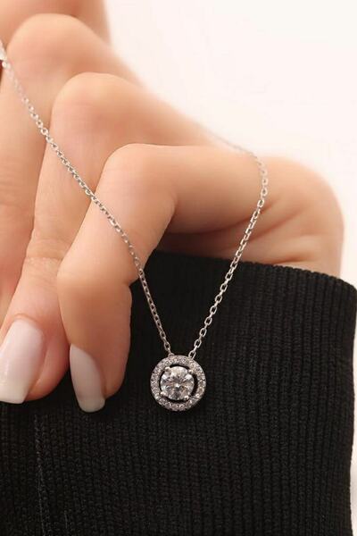 Crystal Diamond Zirconia 1.01 Karat Tektaş Kolye