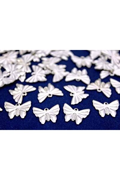 yfhobi 6 Adet- 12x15 Mm Kelebek Desenli Pul, Takı Malzemesi, Metal Pul, Nikel...