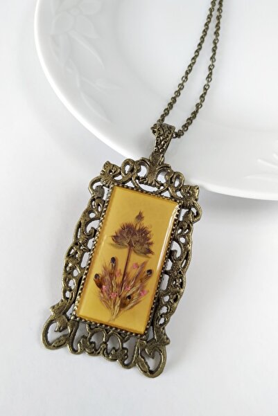 Halley Concept Special Design Handmade Real Floral Epoxy Necklace