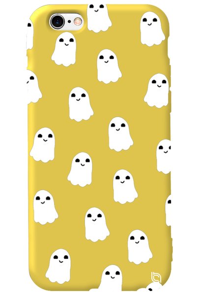 WANNA PROTECT iPhone 6 Plus Yellow Color Ghost Velvet Patterned Silicone Phon...