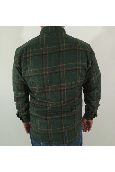 DCN Erkek Klasik Kesim Kalın Yün Oduncu Gömlek-staro788