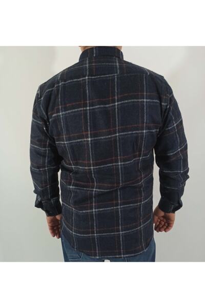 DCN Erkek Klasik Kesim Kalın Yün Oduncu Gömlek-staro788