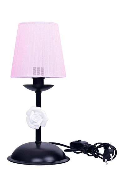VK HOME AYDINLATMA Black Valentina Lampshade - with Pink Hat