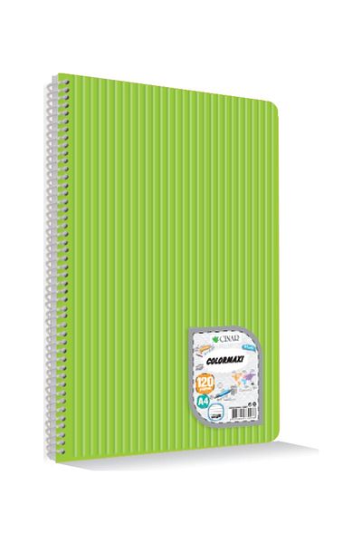ÇINAR DEFTER Colormaxi Lined Spiral Notebook - Plastic Cover, A4 Size 120 Yp 73007