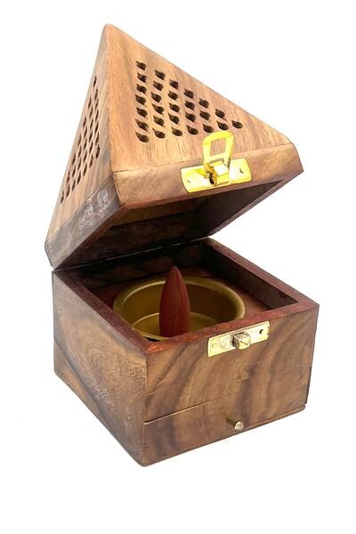 misslale esans Konik Buhur Tütsülük Pramit Şekli Ahşap Büyük Boy Tütsü Yakacağı