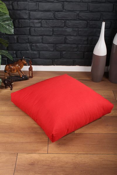 ALTINPAMUK School Kindergarten Floor Cushion - Red Zippered Bead Fiber Filled Nursery