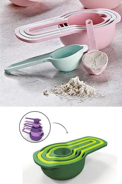 Cagla Homes Set of 5 Measuring Spoons Colored Plastic