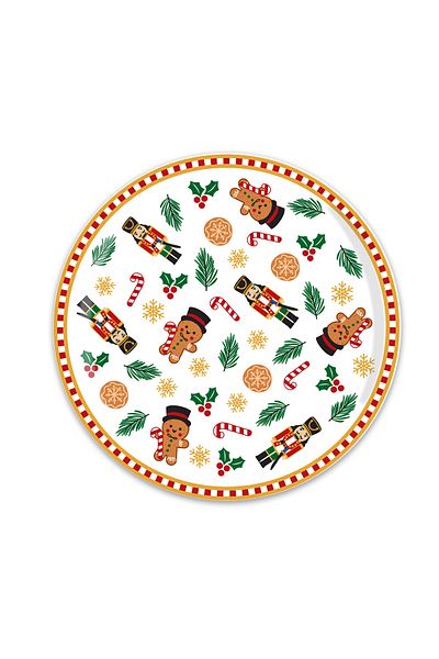 Vivas New Year's Xmas Wonderland Cookie Sweet Cake Plate 19 Cm