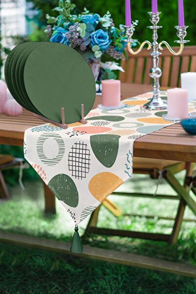 Realhomes Геометричний овальний дизайн трикутний килимок з бахромою 1 шт. та ...