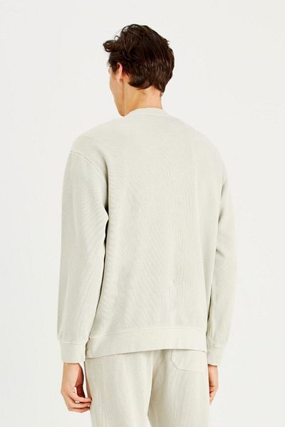 IAMNOTBASIC Men's Gray Soft Buttoned Vintage Look Dire Sweatshirt