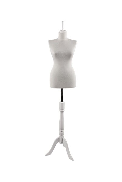 YAHYA VİTRİN MANKENLERİ Bayan Ahşap Ayaklı Plastik Terzi Mankeni 38 Beden