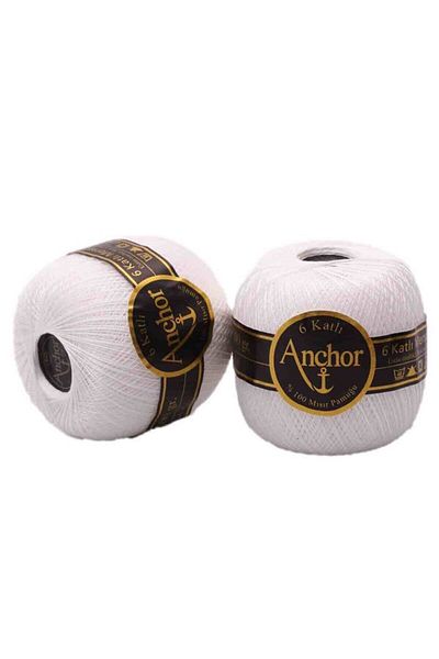 Anchor Λευκό Anchor Mercerized Lace Thread No 60