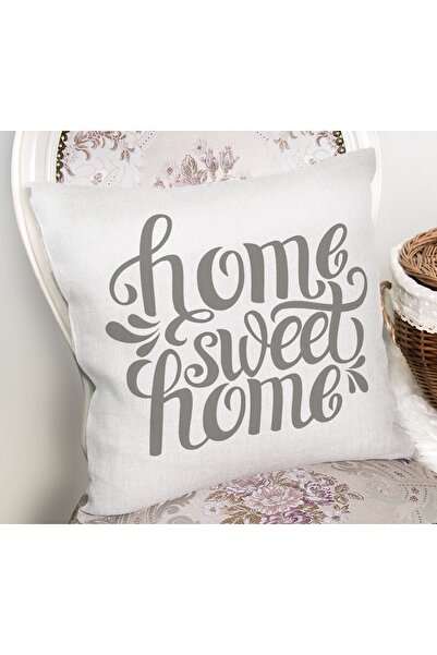Realhomes Γκρι Μαξιλαροθήκη για ριχτάρι για το σπίτι Sweet Home
