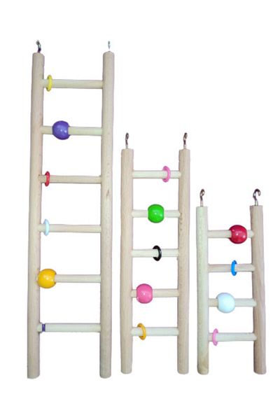 Wooden Bird Beaded Wooden Bird Ladder (6 Steps)