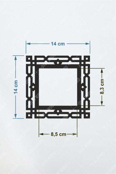 Diji Wood Geometrik Dekor Priz Çerçevesi