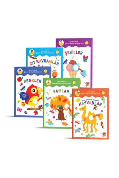Dikkat Atölyesi Yayınları Çıkartmalarla Eğlenceli Öğretici Etkinlikler Serisi 5'li Set