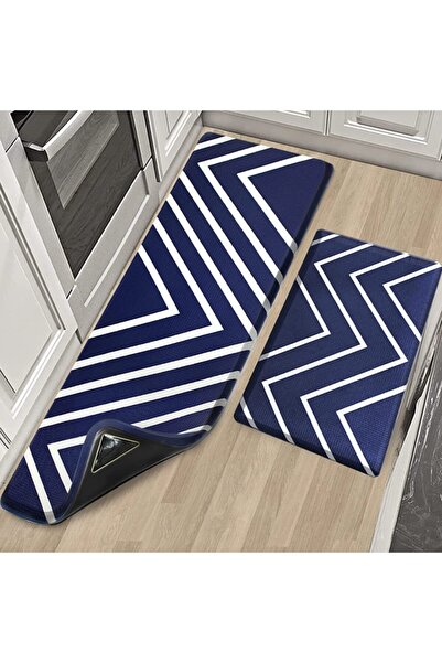 Hayveys home Çizgili Dekoratif Mutfak Halısı