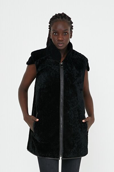 nero leather fur Leather - Kuzu Kürk Yelek