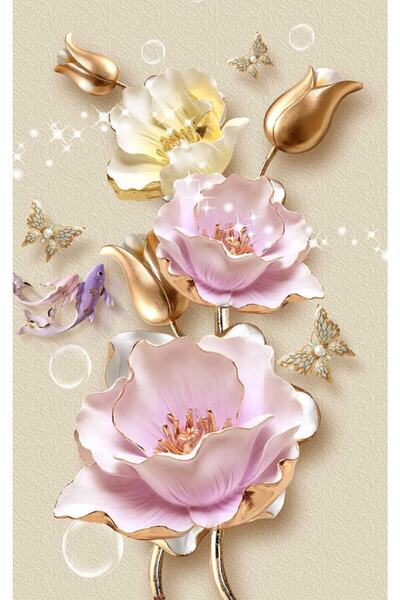 Rölyef Sanat Evi Kâğıt Rölyef Poster - Çiçek Resimleri - 35x50 (8 ADET)