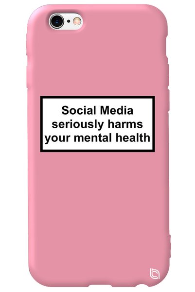 WANNA PROTECT iPhone 6 Plus Pink Color Social Media Velvet Patterned Silicone...
