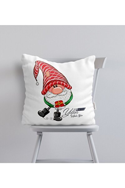 Bk Gift Kişiye Özel Yılbaşı Mutlu Yıllar Tasarımlı Yastık-11