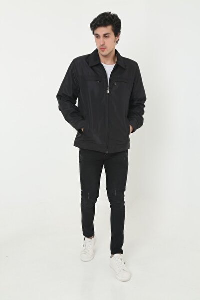 KMKkombin Palton pentru tată, căptușit cu fermoar, rezistent la apă