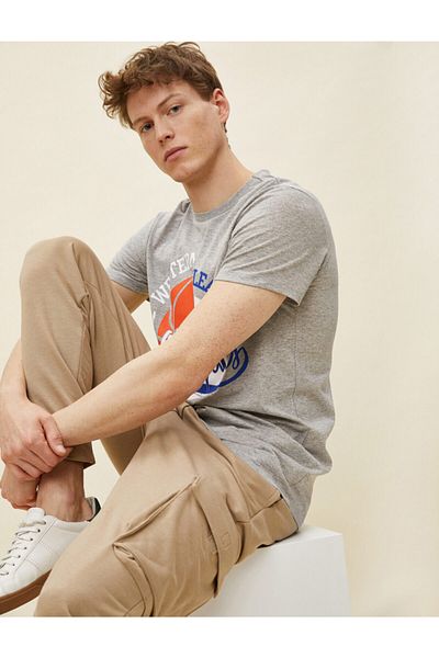 Koton Men's Grey-81847 T-Shirt