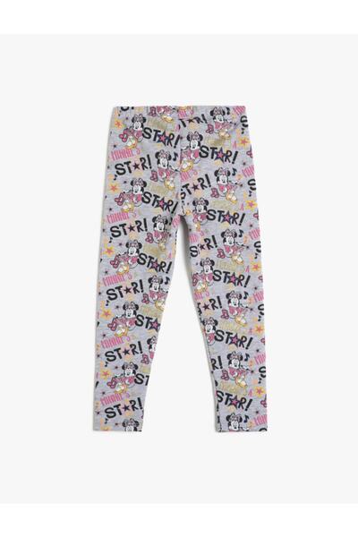 Koton Graue bedruckte Leggings für Mädchen