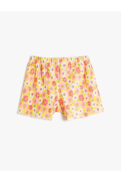 Koton Girl's Yellow Women's Yellow Shorts