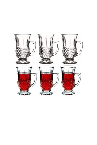 Paşabahçe Istanbul Tea Set with Handle