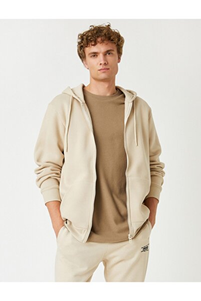 Koton Wrapped Zippered Hooded Sweatshirt