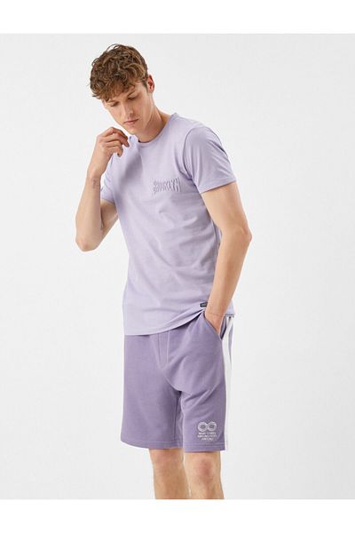 Koton Slogan T-Shirt Crew Neck Cotton