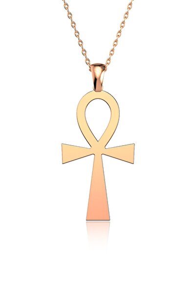 İNDİGO TAKI Ankh Antik Mısır Sembolü Rose Gümüş Kolye