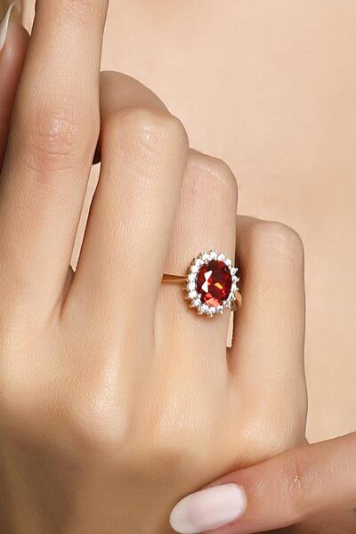 MÜCEVHER SARAYI 14 Ayar Altın Kadın Yakut Yüzük