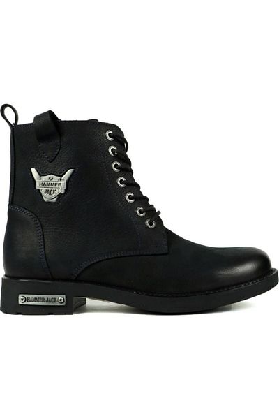 Hammer Jack 15200 Ανδρικά - Navy Blue Γνήσιο δέρμα, Χειμερινές Casual Μπότες με αγκράφα και χοντρή σόλα