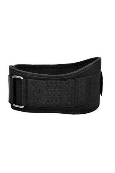 BLACK Weight Belt with Buckle and Velcro Waist Supporting Texture Steel Buckle Iwf Approved Weightlifting Belt