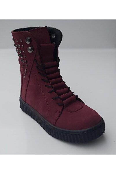 Perlina Pt62 Kız Hakiki Deri Ortopedik Fermuarlı Bot