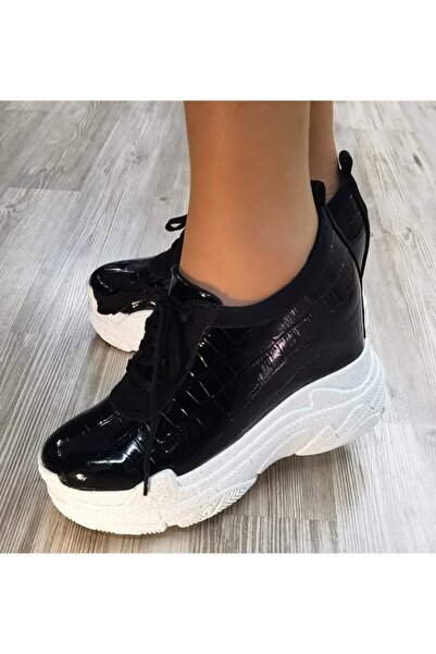 Ayakkabı Tutkusu Stilo ® Içten Gizli Topuk 10cm Spor Dolgu Topuk Ayakkabı