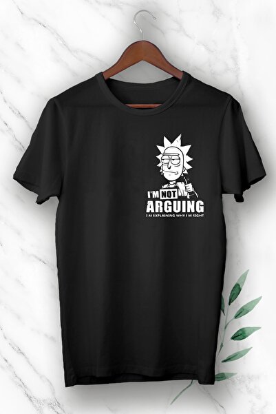 perseusshopping Rick And Morty Baskılı Siyah Unısex Tişört
