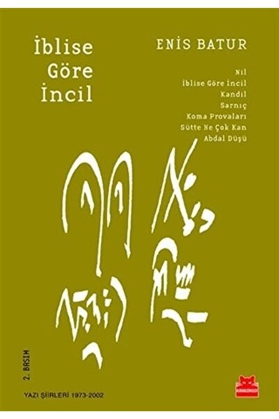 Kırmızı Kedi Yayınevi Iblise Göre Incil / Enis Batur / / 9786059658362