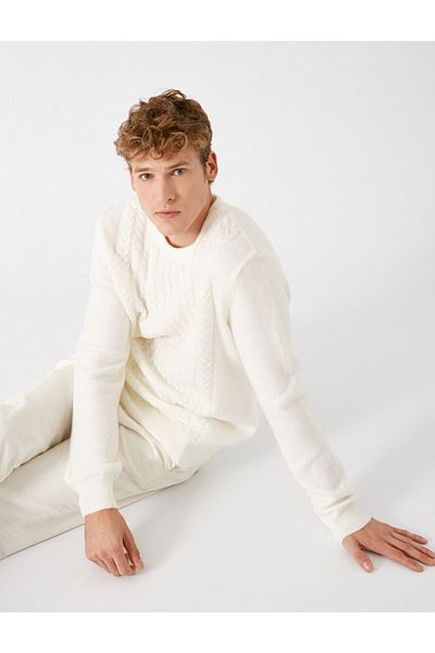 Koton Úzký pletený svetr Crew Neck