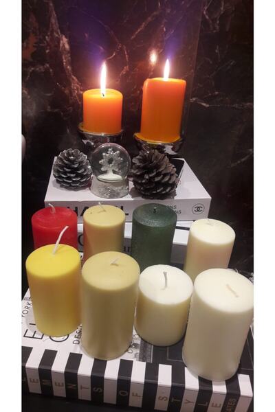 ABETE Iv Candles Organik Soya Wax 3'lü Baton Mum
