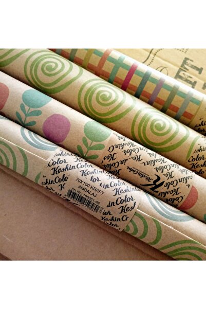 Keskin Colors 1 قطعة 70x100 كرافت تغليف الهدايا - نمط مختلط