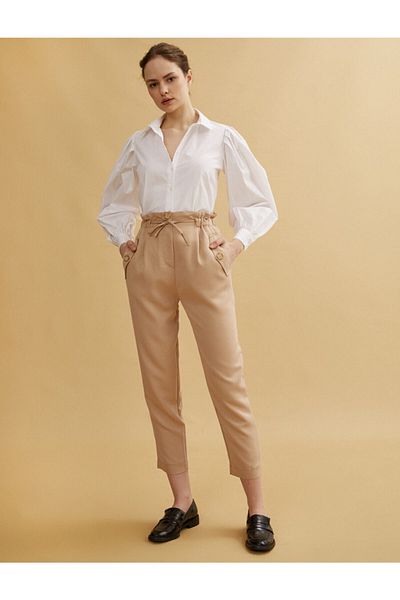 Koton Waist Tied Trousers with Pocket Detail
