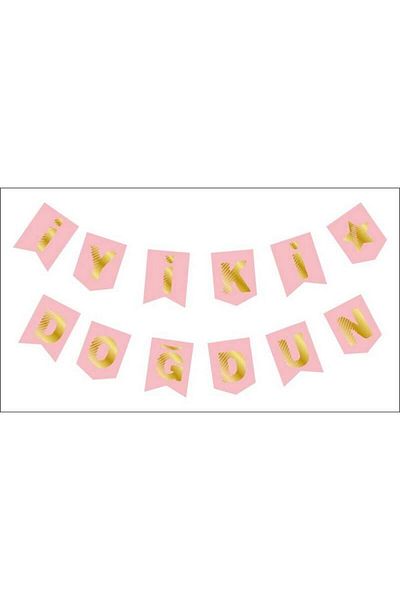 Acar Süs Σετ Flama Χρόνια Πολλά Macaron Pink 1 Τεμάχιο
