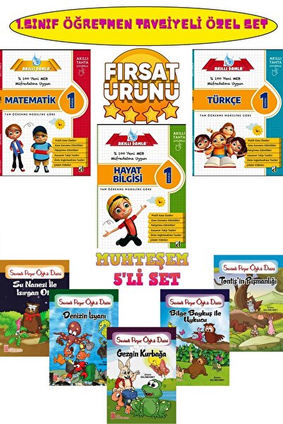 Damla Yayınları 1. Sınıf Damla Çalışma Kitabım 3'lü Set Matematik Türkçe Soru...