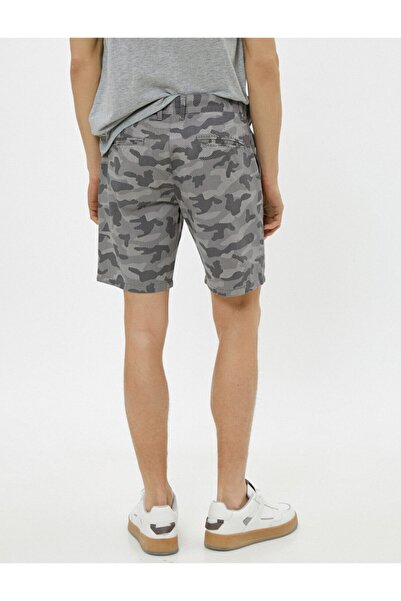 Koton Šedé pánské šortky se vzorem a Bermudy
