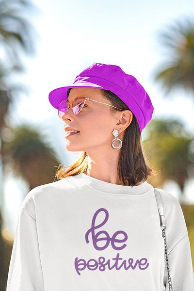 SUNFREE Unisex Bepozitif εμπριμέ φούτερ Oversize